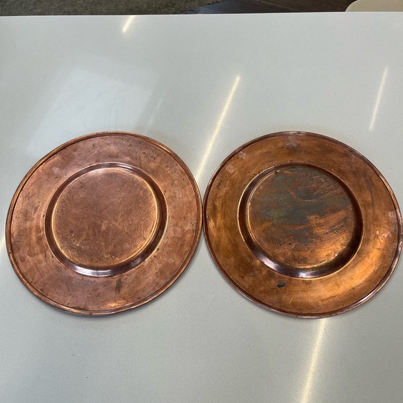 $360 set of 6 solid copper vintage plates 11.5” platter charger craftsman - Picture 9 of 14